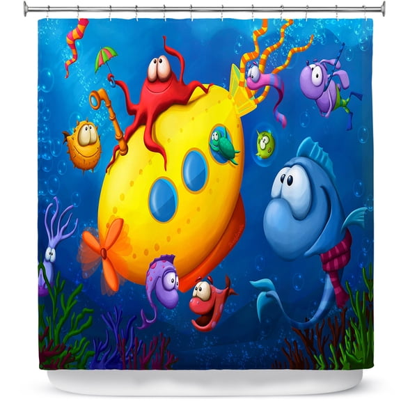 Shower Curtains 70" x 84" from DiaNoche Designs by Tooshtoosh - Sea Life