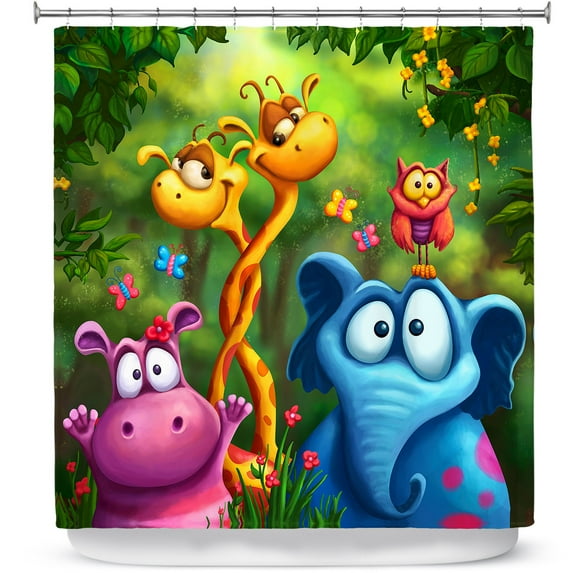 Shower Curtains 70" x 84" from DiaNoche Designs by Tooshtoosh - Shangagle Boogie