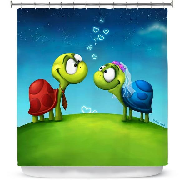 Shower Curtains 70" x 84" from DiaNoche Designs by Tooshtoosh - Turti and Turto