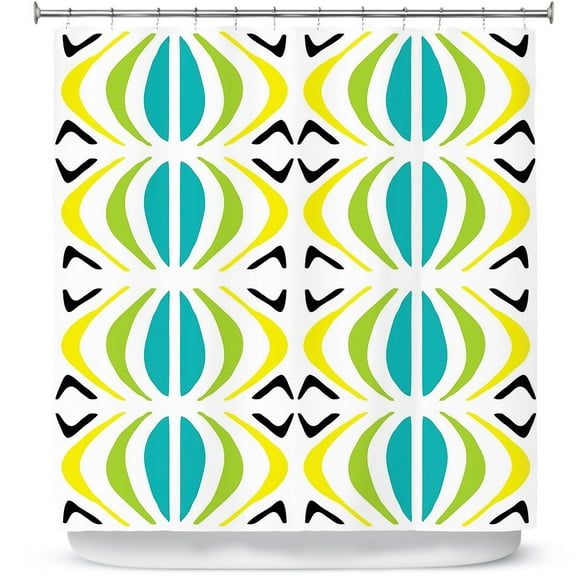 Shower Curtains 70" x 84" from DiaNoche Designs by Traci Nichole Design Studio - Glyph Multi