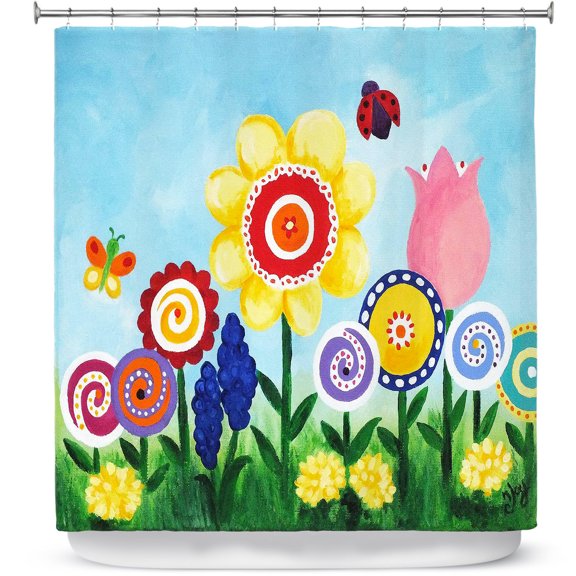 Shower Curtains 70" x 84" from DiaNoche Designs by nJoy Art - Flower Garden