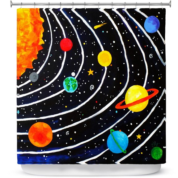 Shower Curtains 70" x 84" from DiaNoche Designs by nJoy Art - Solar System IV