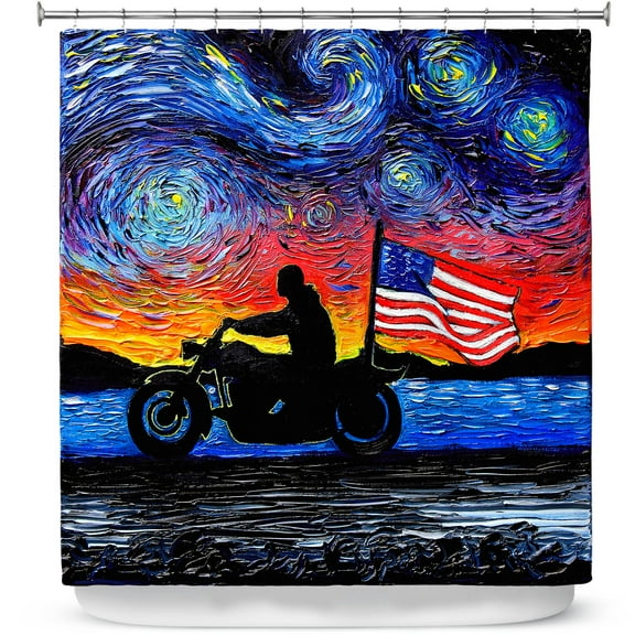Shower Curtains 70" x 93" from DiaNoche Designs by Aja Ann - Easy Rider