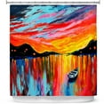 thumbnail image 1 of Shower Curtains 70" x 93" from DiaNoche Designs by Aja Ann - Red Sky at Night, 1 of 1