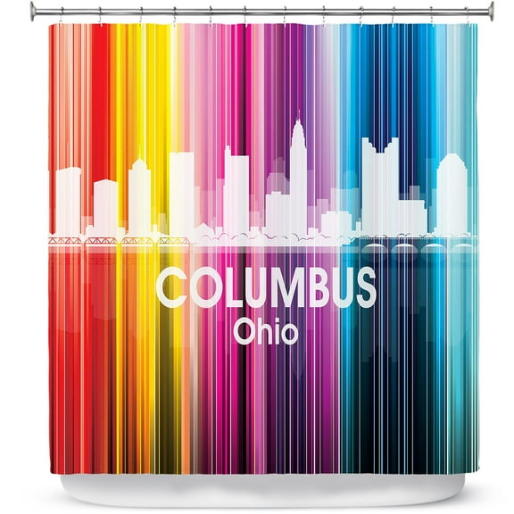 Shower Curtains 70" x 93" from DiaNoche Designs by Angelina Vick - City II Columbus Ohio
