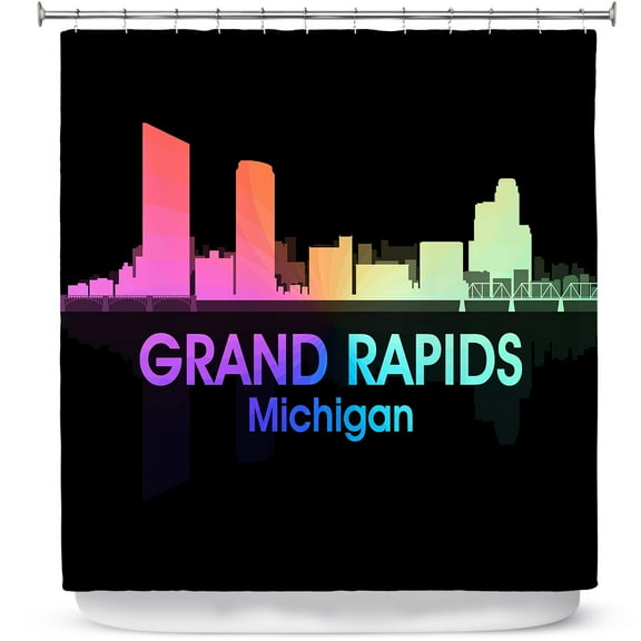 Shower Curtains 70" x 93" from DiaNoche Designs by Angelina Vick - City V Grand Rapids Michigan