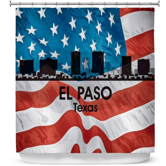 Shower Curtains 70" x 93" from DiaNoche Designs by Angelina Vick - City VI El Paso Texas