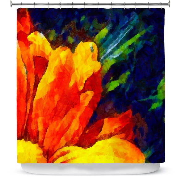 Shower Curtains 70" x 93" from DiaNoche Designs by Angelina Vick - Dancing Daisy 1