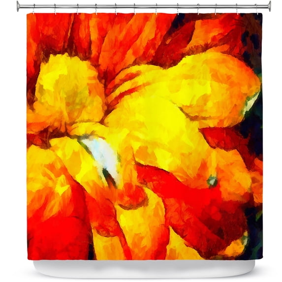 Shower Curtains 70" x 93" from DiaNoche Designs by Angelina Vick - Dancing Daisy 2