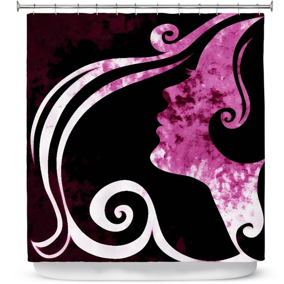 Shower Curtains 70" x 93" from DiaNoche Designs by Angelina Vick - Wait for You Purple
