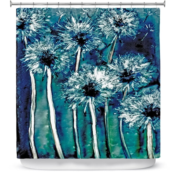 Shower Curtains 70" x 93" from DiaNoche Designs by Brazen Design Studio - Dandelions