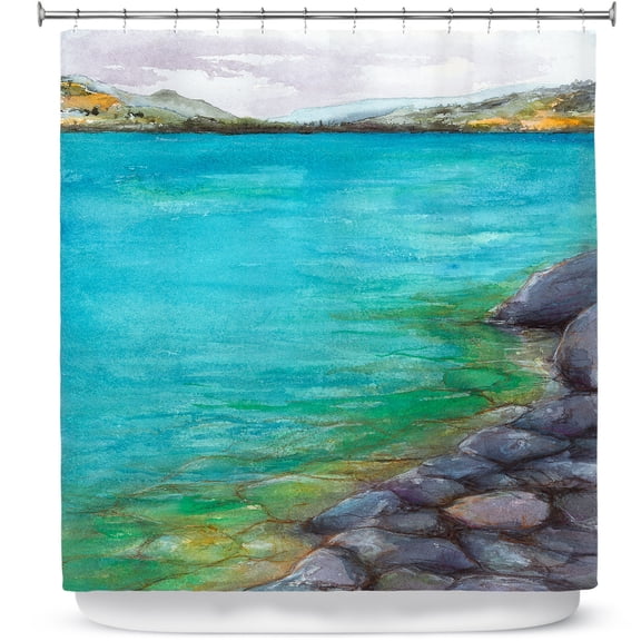Shower Curtains 70" x 93" from DiaNoche Designs by Brazen Design Studio - Kalamalka Lake