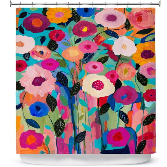 Shower Curtains 70" x 93" from DiaNoche Designs by Carrie Schmitt - Autumn Splendor Flowers