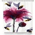 thumbnail image 1 of Shower Curtains 70" x 93" from DiaNoche Designs by Dawn Derman - Bees in the Thistle, 1 of 1