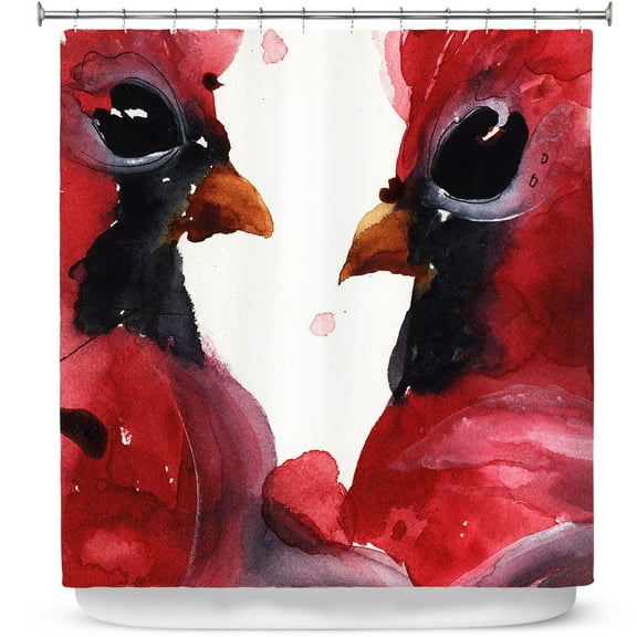 Shower Curtains 70" x 93" from DiaNoche Designs by Dawn Derman - Cardinals