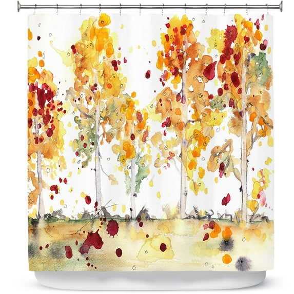 Shower Curtains 70" x 93" from DiaNoche Designs by Dawn Derman - Yellow Aspens