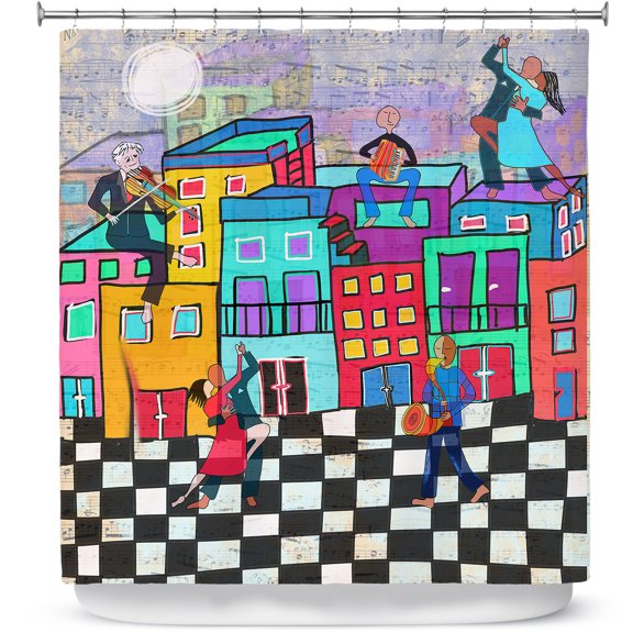 Shower Curtains 70" x 93" from DiaNoche Designs by Dora Ficher - Bailando el Tango