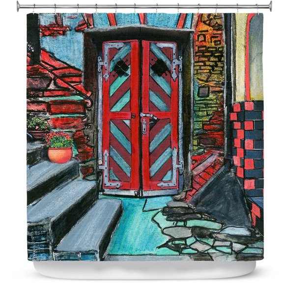Shower Curtains 70" x 93" from DiaNoche Designs by Dora Ficher - Door Bottom Steps