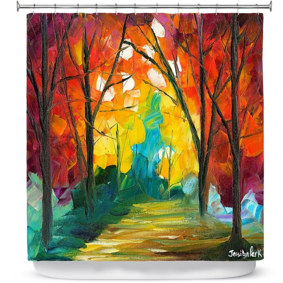 Shower Curtains 70" x 93" from DiaNoche Designs by Jessilyn Park - Autumn Solitude
