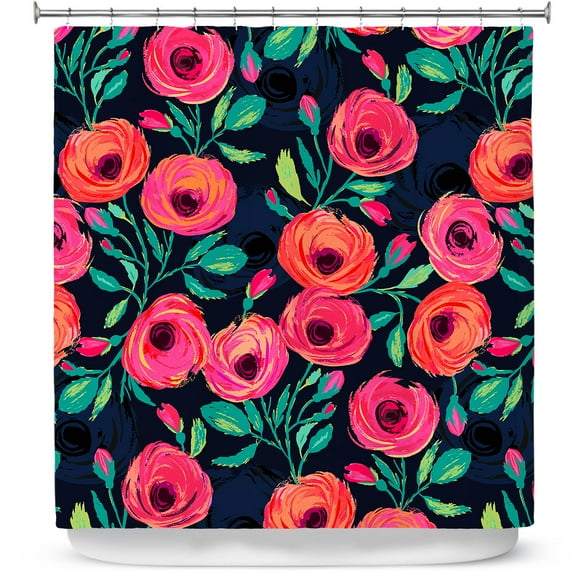 Shower Curtains 70" x 93" from DiaNoche Designs by Jill O Connor - Rose Garden
