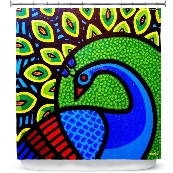Shower Curtains 70" x 93" from DiaNoche Designs by John Nolan - Peacock