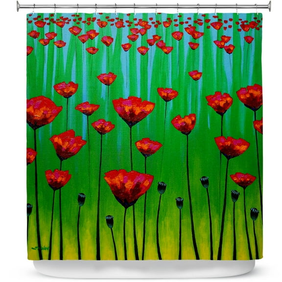 Shower Curtains 70" x 93" from DiaNoche Designs by John Nolan - Poppy Notes