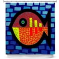 thumbnail image 1 of Shower Curtains 70" x 93" from DiaNoche Designs by John Nolan - Sunday Fish, 1 of 1