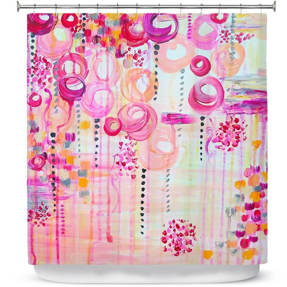 Shower Curtains 70" x 93" from DiaNoche Designs by Julia Di Sano - Atomic Pink Dreams