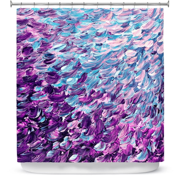 Shower Curtains 70" x 93" from DiaNoche Designs by Julia Di Sano - Frosted Feathers I