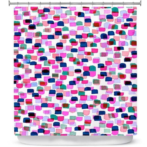 Shower Curtains 70" x 93" from DiaNoche Designs by Julia Di Sano - Retro Mod Dots II