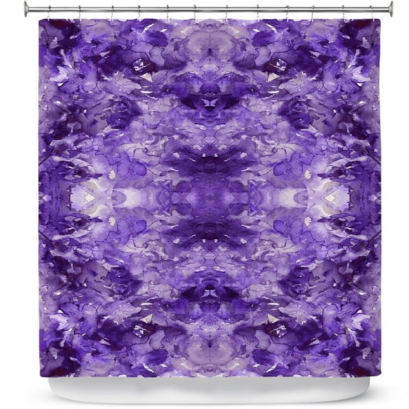 Shower Curtains 70" x 93" from DiaNoche Designs by Julia Di Sano - Tie Dye Helix Purple