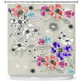 thumbnail image 1 of Shower Curtains 70" x 93" from DiaNoche Designs by Julie Ansbro - Drawn Blossom, 1 of 1