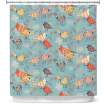 Shower Curtains 70" x 93" from DiaNoche Designs by Julie Ansbro - Outline Birdies