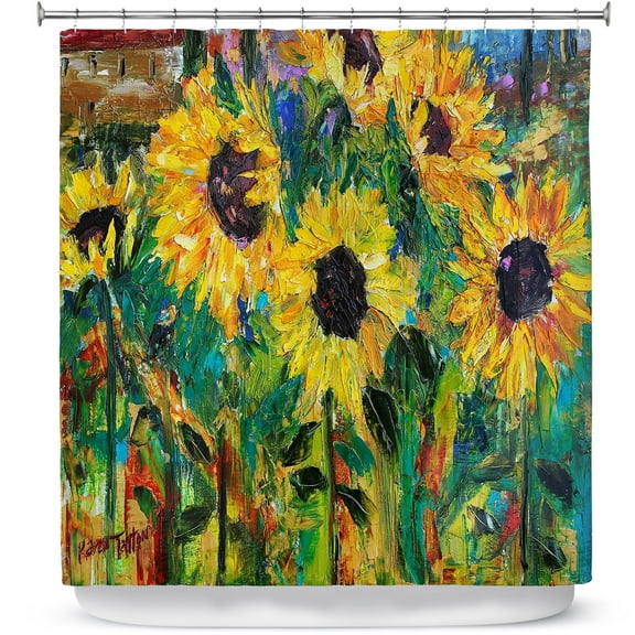 Shower Curtains 70" x 93" from DiaNoche Designs by Karen Tarlton - Sunflower Sunshine