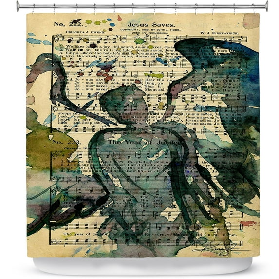 Shower Curtains 70" x 93" from DiaNoche Designs by Kathy Stanion - Calling All Angels XLIX