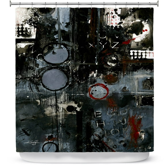Shower Curtains 70" x 93" from DiaNoche Designs by Kathy Stanion - Into the Grunge