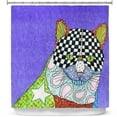 thumbnail image 1 of Shower Curtains 70" x 93" from DiaNoche Designs by Marley Ungaro - Cat Indigo, 1 of 1