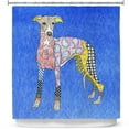 thumbnail image 1 of Shower Curtains 70" x 93" from DiaNoche Designs by Marley Ungaro - Greyhound Blue, 1 of 1