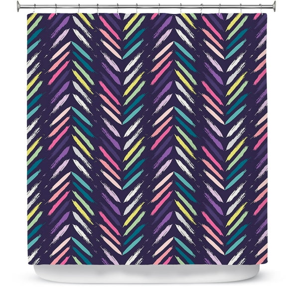 Shower Curtains 70" x 93" from DiaNoche Designs by Metka Hiti - Poppies Brush Strokes