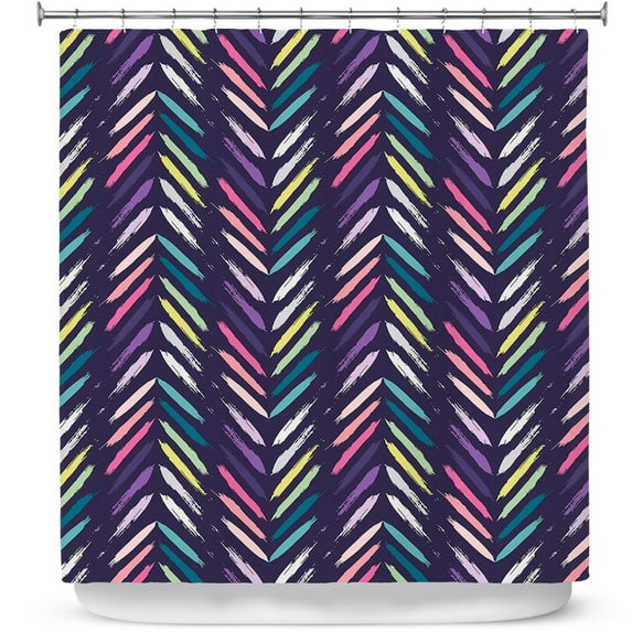 Shower Curtains 70" x 93" from DiaNoche Designs by Metka Hiti - Poppies Brush Strokes