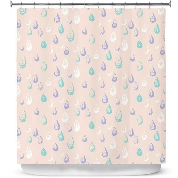 Shower Curtains 70" x 93" from DiaNoche Designs by Metka Hiti - Weather Report Raindrops