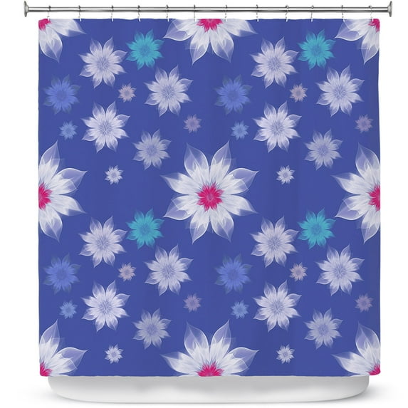 Shower Curtains 70" x 93" from DiaNoche Designs by Pam Amos - Lace Flowers in a Row