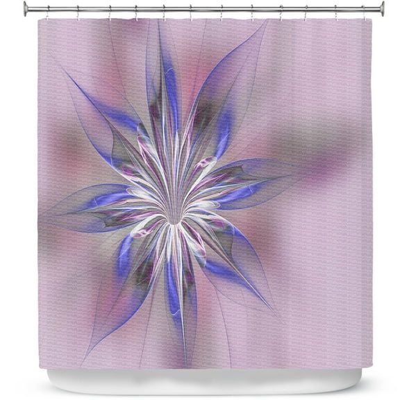Shower Curtains 70" x 93" from DiaNoche Designs by Pam Amos - Lacey Flower Royal Blue