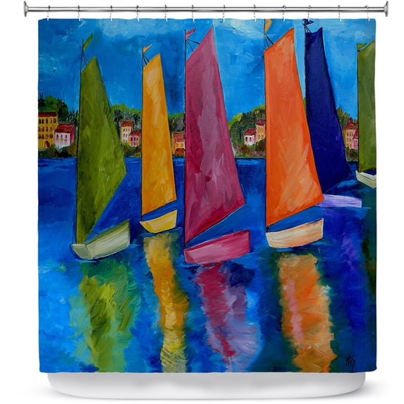 Shower Curtains 70" x 93" from DiaNoche Designs by Patti Schermerhorn - Reflections of Tortola
