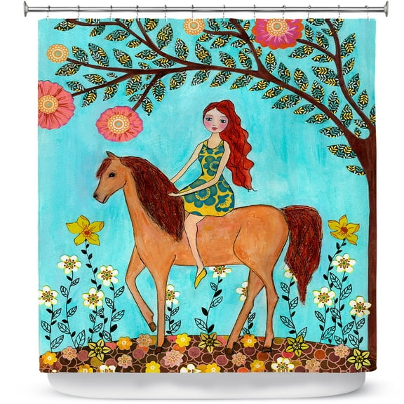 Shower Curtains 70" x 93" from DiaNoche Designs by Sascalia - Afternoon Ride
