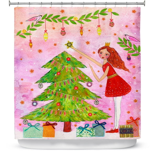 Shower Curtains 70" x 93" from DiaNoche Designs by Sascalia - Christmas Tree