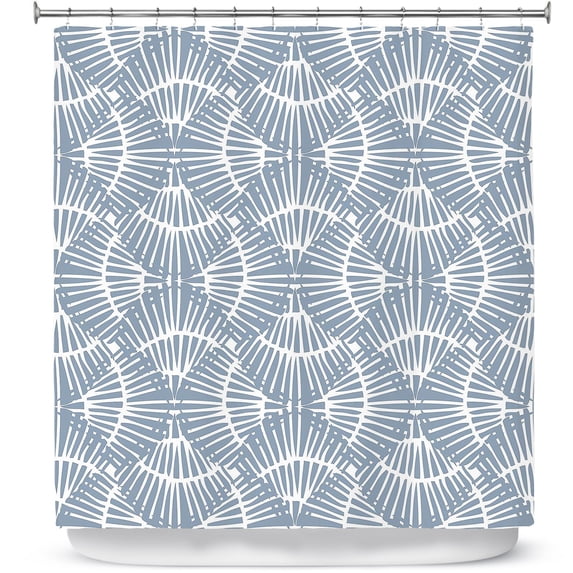 Shower Curtains 70" x 93" from DiaNoche Designs by Traci Nichole Design Studio - Basket Weave Brisk
