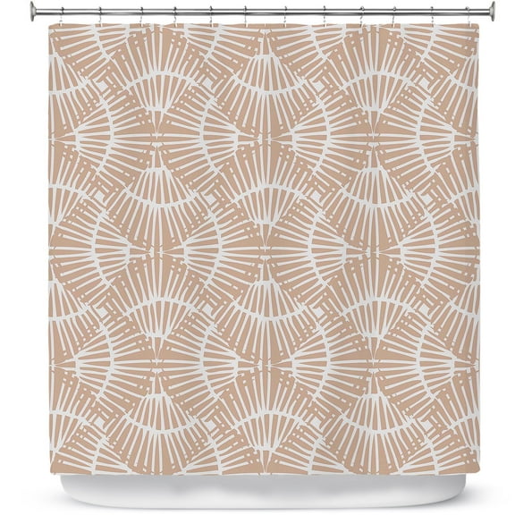 Shower Curtains 70" x 93" from DiaNoche Designs by Traci Nichole Design Studio - Basket Weave Taupe