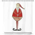 thumbnail image 1 of Shower Curtains 70" x 93" from DiaNoche Designs by Valerie Lorimer - Jolly St Nick, 1 of 1