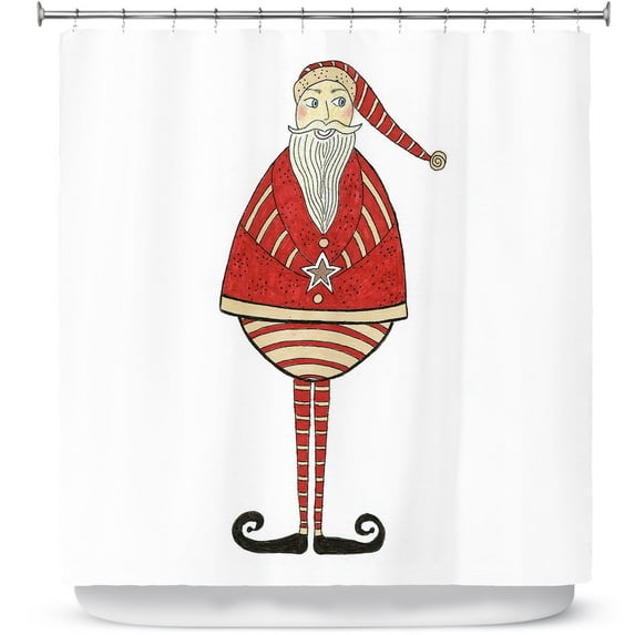 Shower Curtains 70" x 93" from DiaNoche Designs by Valerie Lorimer - Jolly St Nick